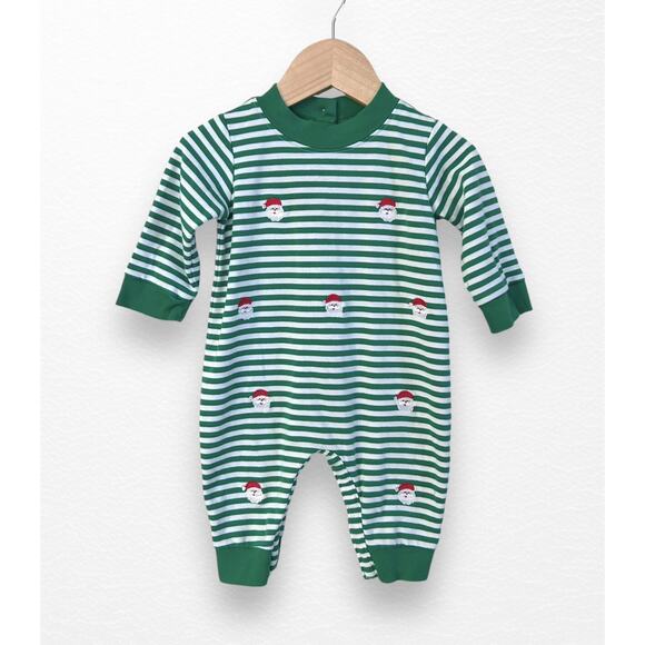 Anavini Embroidered Santa Romper, 6 Months - Picture 1 of 7